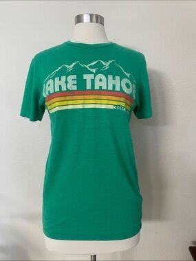 Lake Tahoe Graphic Tee - Green Short Sleeve
